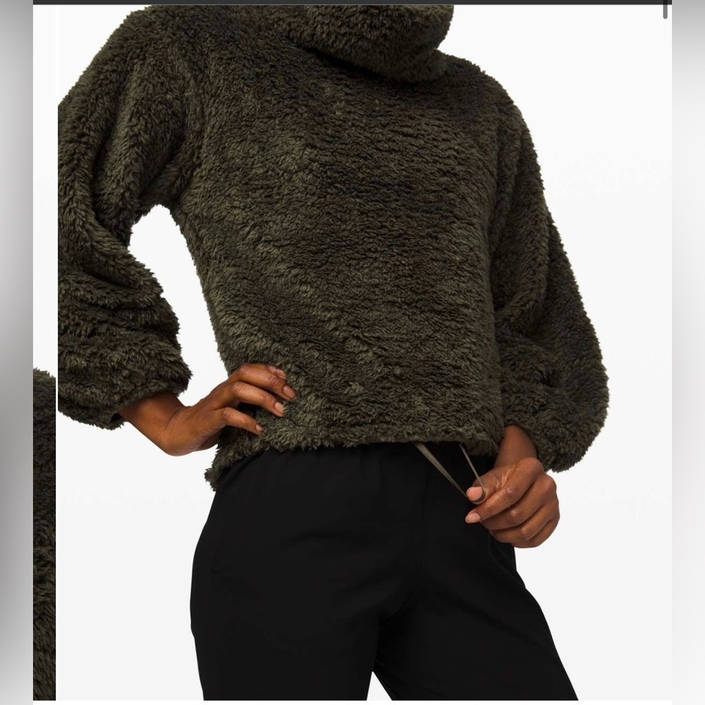 Lululemon Warmth Restore Sherpa Pullover - Dark Olive